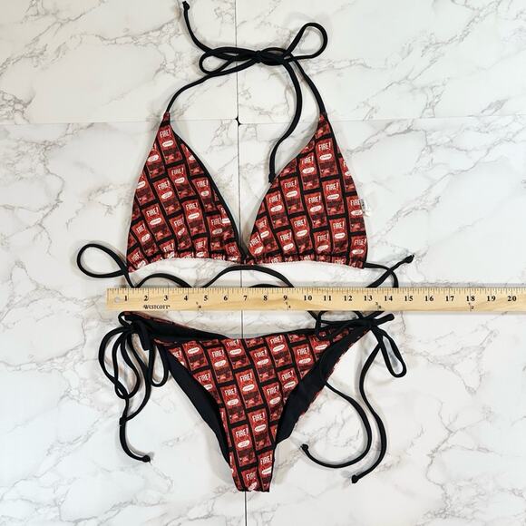 Taco Bell Fire 🔥 Hot Sauce Bikini SZ L $99 - Picture 11 of 12